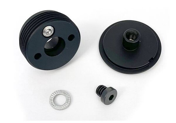 Pulley components with washer and screw.
